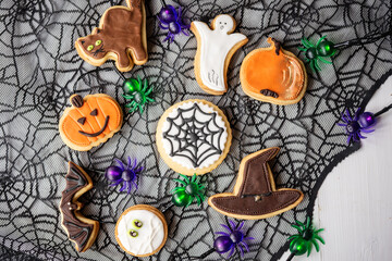 halloween cakes bisquits cookies pumpkin witch black cat scary ghost sweet treats - 541149871