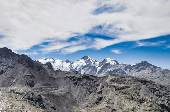 Alpine Landscape In The Rhaetian Alps