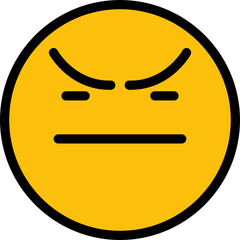 angry and moody emoticon