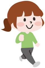 歩く女性のイラスト