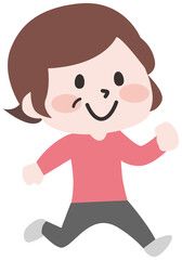 Fototapeta premium 走るシニアの女性