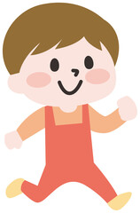 走るこどものイラスト