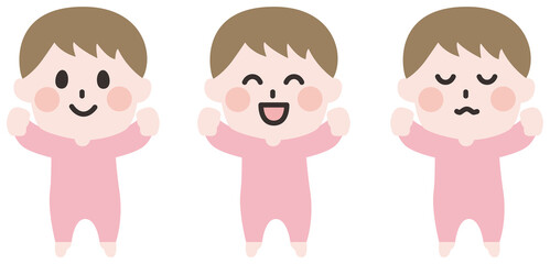 笑顔の赤ちゃんのイラスト
