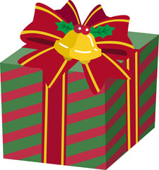 大きなリボンでラッピングされたクリスマスプレゼント