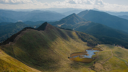 mountain landscape of autumn in Japan