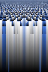Fototapeta premium blue white grey pattern and 3d illustration design on a black background