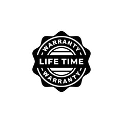 Obraz premium Life time warranty stamp label vector