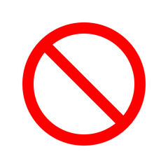 red prohibition sign 
