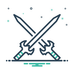 Fototapeta premium Mix icon for combat