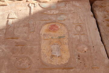 Ancient egyptian temple on Elephantine island (Satet temple), Aswan, Egypt