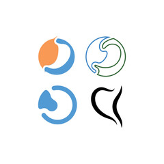Obraz premium stomach logo vektor