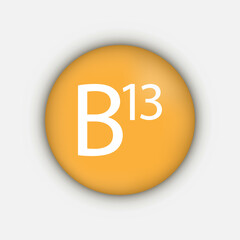 Vitamin B 13 symbol. Vector illustration.