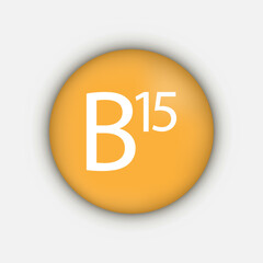 Vitamin B 15 symbol. Vector illustration.