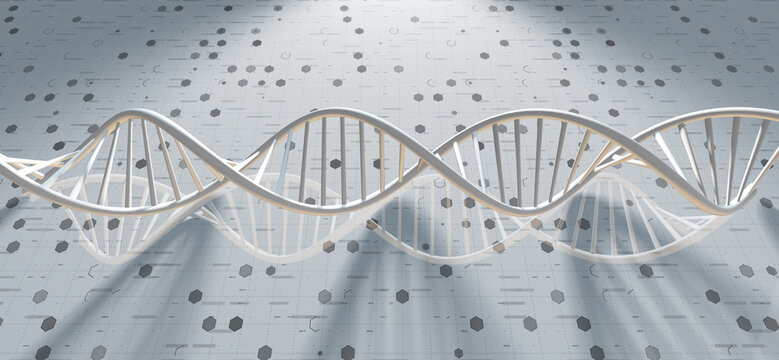 Genetics research, conceptual illustration