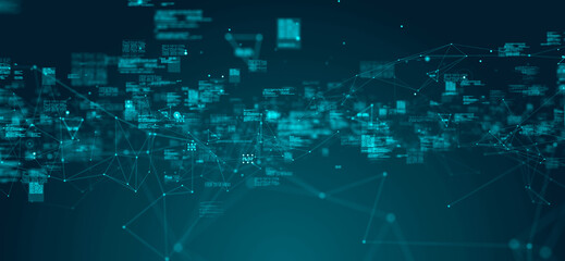 Big data cybersecurity, illustration