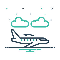 Mix icon for airplane