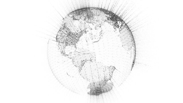 Global big data network, illustration