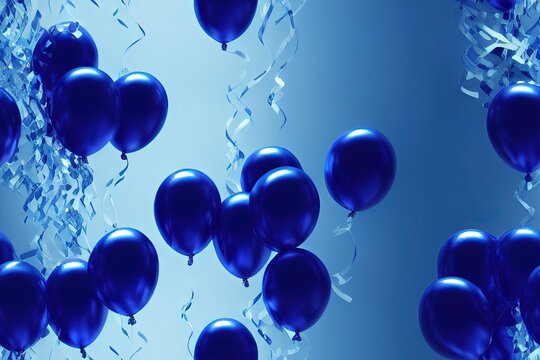 Blue Balloons Seamless Texture Pattern Tiled Repeatable Tessellation Background Image