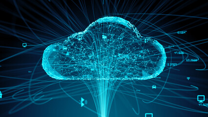 Cloud computing, illustration