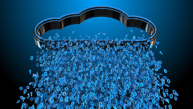 Cloud computing big data, conceptual illustration