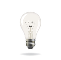 Light bulb isolated on white background. Electric lamp. Idea. Vector illustration.