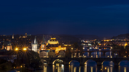 Prague Bridges At Night - Charles Bridge
