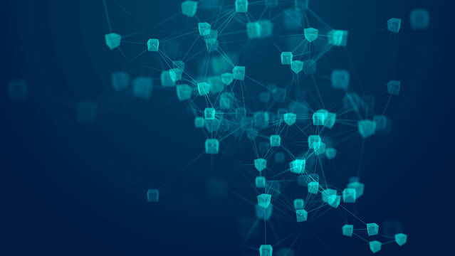 Blockchain technology, conceptual illustration