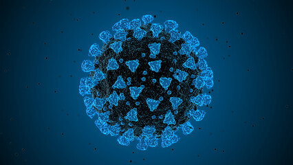 Coronavirus particle, illustration