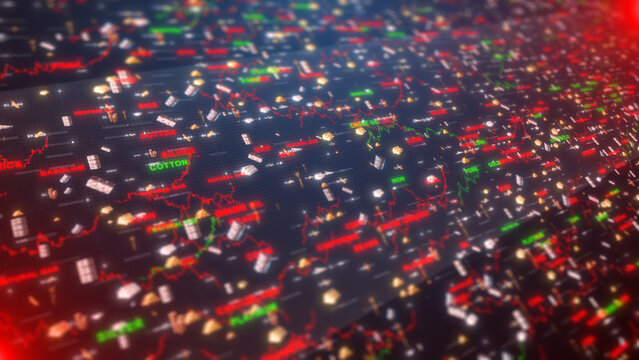 International commodity trade, conceptual illustration