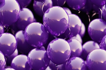 Purple Balloons Seamless Texture Pattern Tiled Repeatable Tessellation Background Image