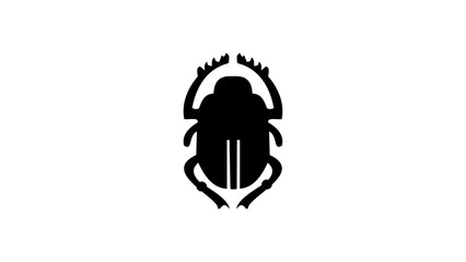 scarab symbol silhouette - obrazy, fototapety, plakaty