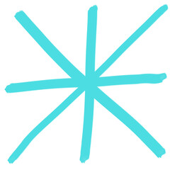 Asterisk line hand drawn illustration