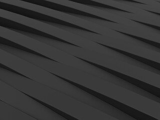 Abstract black 3d background. Elegant black background. Layer decoration. 3d rendering.