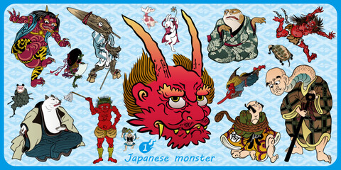 Japanese monster - obrazy, fototapety, plakaty