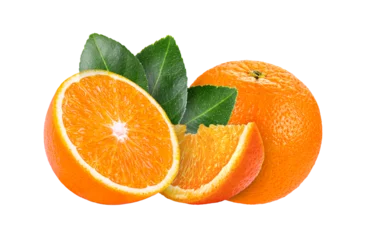 Zelfklevend Fotobehang Orange fruit isolated on transparent png © sommai
