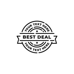 Best deal stamp icon vector illustration