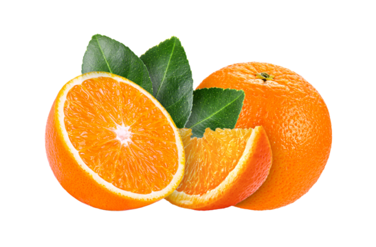 Orange fruit isolated on transparent png