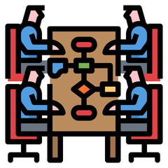 presentation filled color line