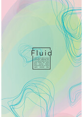 Futuristic Geometric Cover Design with Gradient and Abstract Lines, Figures for your Business. Template Fluid Rainbow Poster Design, Gradient Flow Effect for Electronic Festival.