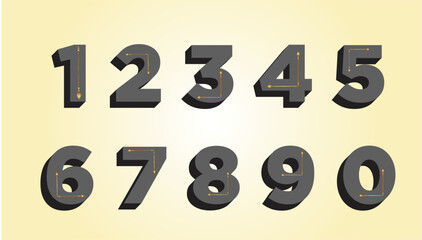 Grey Numerals, Numbers font