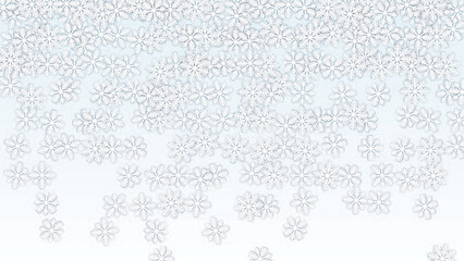 Christmas  Vector Background with Falling Snowflakes. Isolated on Red Background. Realistic Snow Sparkle Pattern. Snowfall Overlay Print. Winter Sky. Papercut Snowflakes.