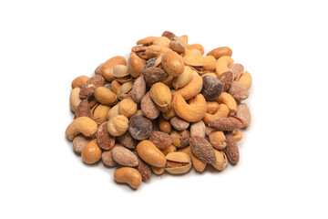  A group of almonds, pistachios, walnuts, macadamia, cashews.