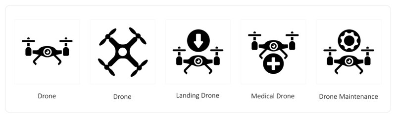 Drone, Landing Drone and Medical Drone