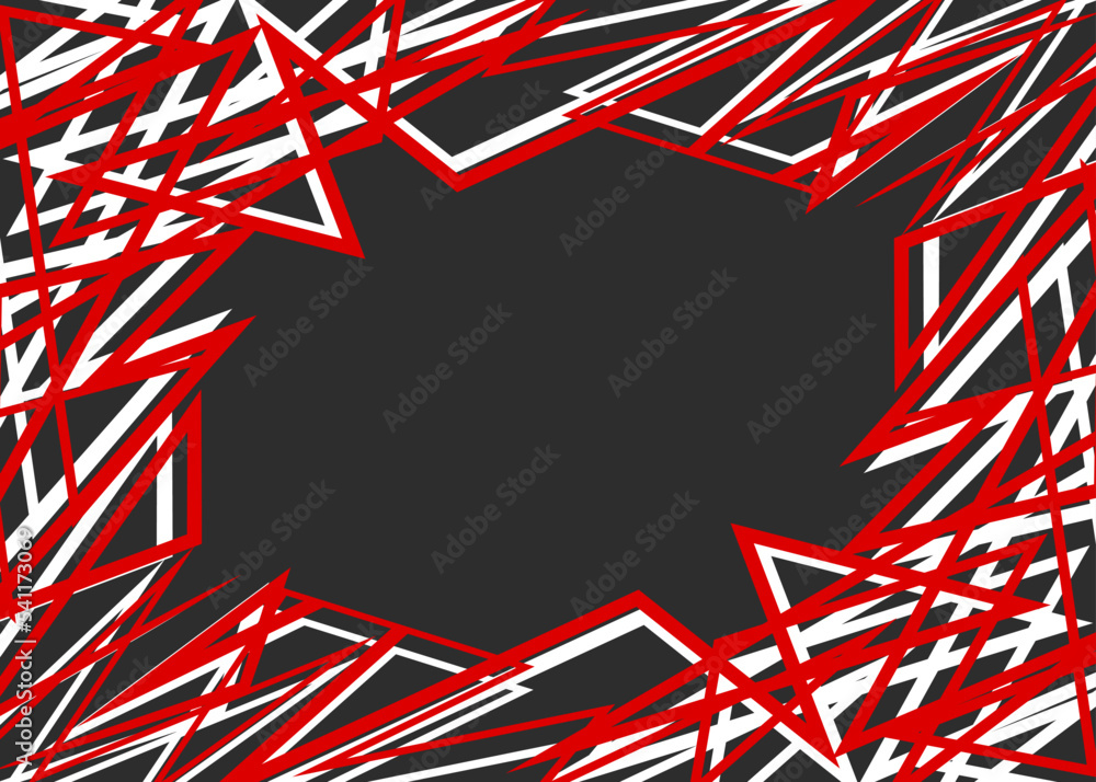 Poster abstract framed background with rough lines pattern