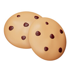 Cookies 3d rendering isometric icon.