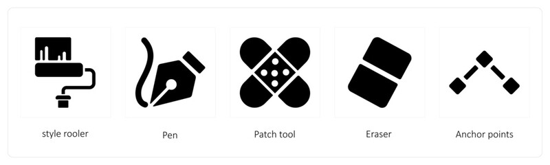style roller, Pen, Patch tool