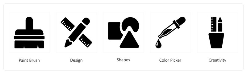 Paint Brush, Shapes, Color Picker