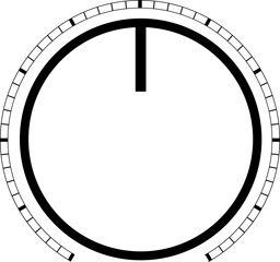 Adjustment dial. Rotary dials with round scale volume controller. 