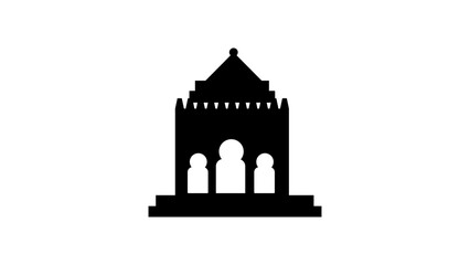 African Buildings silhouette