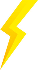 Creative illustration of thunder and bolt lighting flash icon. Thunder and electric power thunderbolt icon in yellow colour.